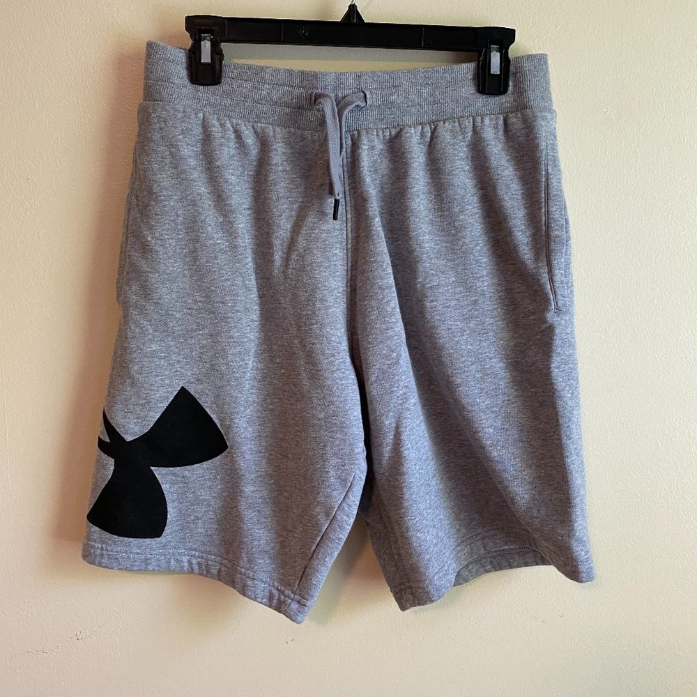 Under Armour Logo Gray Fleece Shorts